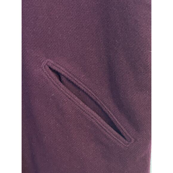 Woolrich Woman Vintage Wool Shacket Burgandy Blue Size S - Picture 4 of 13